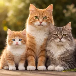 Gatos de 3 edades