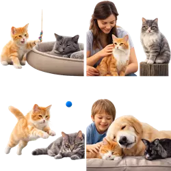 Gatos de diferentes personalidades