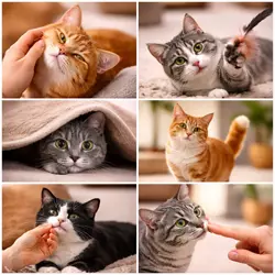 Gatos con comportamientos variados mostrando la importancia de la personalidad 
                          al adoptar para lograr una convivencia armoniosa