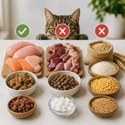 ingredientes de calidad para snacks de gatos proteína animal pollo pescado 
                              pavo alimentos saludables para gatos sin cereales azúcares ni subproductos