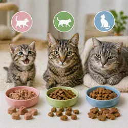 snacks para gatos según edad gatitos adultos mayores golosinas fáciles de 
                              masticar equilibradas fáciles de digerir para cada etapa de vida del gato