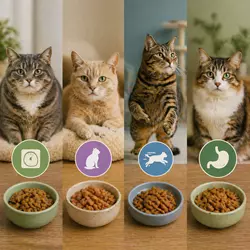 snacks para gatos según necesidad control de peso digestión proteína para 
                              gatos activos snacks para gatos mayores y sobrepeso