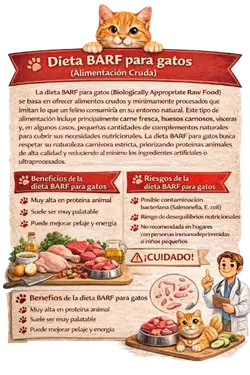 Imagen de alimentación Barf para gatos