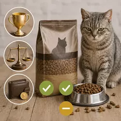 gato comiendo pienso premium de alta calidad con croquetas equilibradas
                              en precio y nutrición ideal para alimentación saludable felina