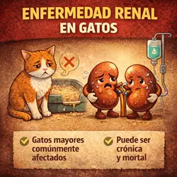 enfermedad renal en gatos insuficiencia renal crónica síntomas y dieta 
                           especial pienso renal para gatos alimentación baja en fósforo salud 
                           felina tratamiento nutricional