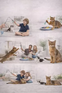 ventajas gato abisinio para familias gato abisinio con niños convivencia gatos 
                      abisinios hogar familiar gato sociable y activo mejor raza de gato para familias 
                      mascotas en casa
