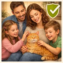 Herpesvirus felino en gatos y su posible contagio a humanos, familia conviviendo con gato doméstico, 
                       enfermedad viral felina no transmisible a personas y seguridad en el hogar con mascotas