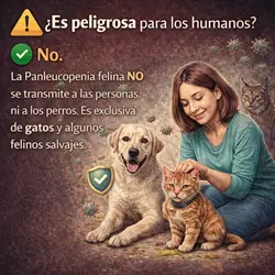 panleucopenia felina en gatos contagio a humanos no transmisible parvovirus felino convivencia segura con 
                       mascotas