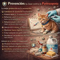 prevencion de la panleucopenia felina en gatos con vacunacion higiene desinfeccion y control del 
                       parvovirus felino altamente contagioso en gatos domesticos