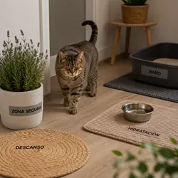 Cómo adaptar casa para un gato ciego con zonas seguras, olores y texturas 
                          diferentes para facilitar orientación felina, bienestar animal y cuidados 
                          especiales para gatos con discapacidad visual.