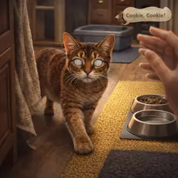 gato con atrofia progresiva de retina adaptándose en casa con cuidados especiales, recomendaciones para 
                          gatos ciegos, cómo ayudar a un gato con pérdida de visión en el hogar