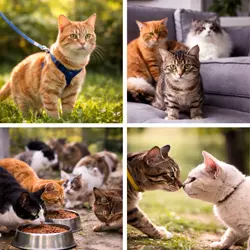 Imagen que ilustra la importancia de vacunar a los gatos contra la leucemia felina (FeLV), 
                         especialmente en gatitos jóvenes, gatos que tienen contacto con otros felinos o viven al aire 
                         libre, para evitar la propagación de la enfermedad.